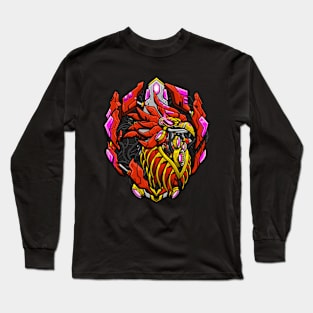 Mecha Bird Illustration Long Sleeve T-Shirt